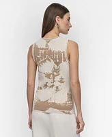 Dkny Women's Floral-Look Knit Tank Top