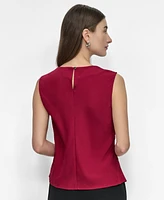 Dkny Women's Sleeveless Cowlneck Top