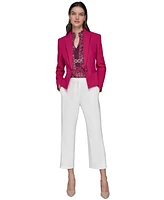 Karl Lagerfeld Paris Women's Peak-Lapel Cropped Jacket