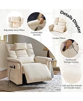 Embrace Traditional Power Lift Recliner with Heat and Massage
