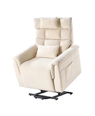 Embrace Traditional Power Lift Recliner with Heat and Massage