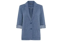 Olsen Women's Classic Cotton Linen Blazer