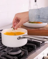Alva Mobi 8-Piece Cream Nonstick Cookware Set - Non-Toxic Pfas/Ptfe/Pfoa-Free, Induction & Oven Compatible, Dishwasher Safe