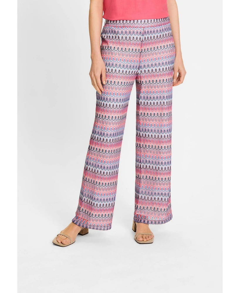 Olsen Women's Anna Fit Wide Leg Lace Pant