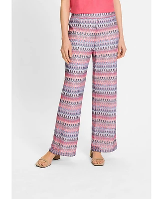 Olsen Women's Anna Fit Wide Leg Lace Pant