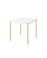 Contemporary Square End Table in Manufactured Wood Finish