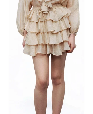 Nocturne Women's Frilled Mini Skirt