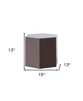 Modern Light Grey High Gloss Hexagonal End Table