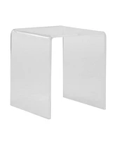 Heavy Duty Square End Table – Strong Plastic and Acrylic Build for Your Living Room