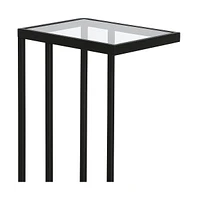 Modern Glass and Steel End Table – Sleek Accent Table for Living Room
