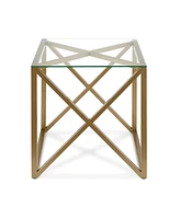 Industrial Square End Table with Solid Steel Construction – Modern Accent Furniture