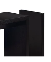 Rustic Wood and Metal End Table with Convenient Shelf