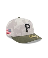 New Era Men's Light Beige/Olive Pittsburgh Pirates 2025 Armed Forces Day Low Profile 59FIFTY Fitted Hat