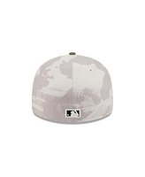 New Era Men's Light Beige/Olive York Mets 2025 Armed Forces Day Low Profile 59FIFTY Fitted Hat