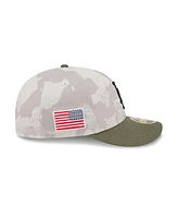 New Era Men's Light Beige/Olive Los Angeles Dodgers 2025 Armed Forces Day Low Profile 59FIFTY Fitted Hat