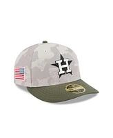 New Era Men's Light Beige/Olive Houston Astros 2025 Armed Forces Day Low Profile 59FIFTY Fitted Hat