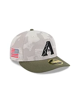 New Era Men's Light Beige/Olive Arizona Diamondbacks 2025 Armed Forces Day Low Profile 59FIFTY Fitted Hat