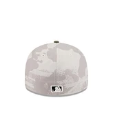 New Era Men's Light Beige/Olive Los Angeles Angels 2025 Armed Forces Day Low Profile 59FIFTY Fitted Hat