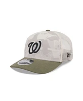 New Era Men's Light Beige/Olive Washington Nationals 2025 Armed Forces Day 9SEVENTY Adjustable Hat