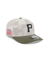 New Era Men's Light Beige/Olive Pittsburgh Pirates 2025 Armed Forces Day 9SEVENTY Adjustable Hat