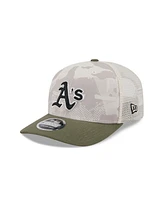 New Era Men's Light Beige/Olive Athletics 2025 Armed Forces Day 9SEVENTY Adjustable Hat