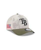 New Era Men's Light Beige/Olive Tampa Bay Rays 2025 Armed Forces Day 9FORTY M-Crown A-Frame Adjustable Hat
