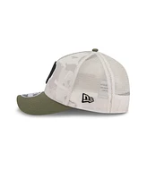 New Era Men's Light Beige/Olive Milwaukee Brewers 2025 Armed Forces Day 9FORTY M-Crown A-Frame Adjustable Hat