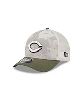 New Era Men's Light Beige/Olive Cincinnati Reds 2025 Armed Forces Day 9FORTY M-Crown A-Frame Adjustable Hat