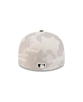 New Era Men's Light Beige/Olive Minnesota Twins 2025 Armed Forces Day 59FIFTY Fitted Hat