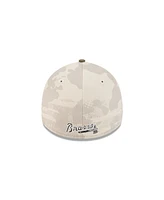 New Era Men's Light Beige/Olive Atlanta Braves 2025 Armed Forces Day 39THIRTY Flex Hat