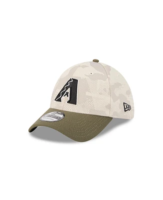 New Era Men's Light Beige/Olive Arizona Diamondbacks 2025 Armed Forces Day 39THIRTY Flex Hat