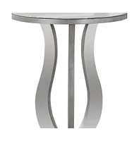 Modern Farmhouse End Table with Glass Top and Glass Frame