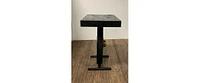 22" Black Solid Wood End Table