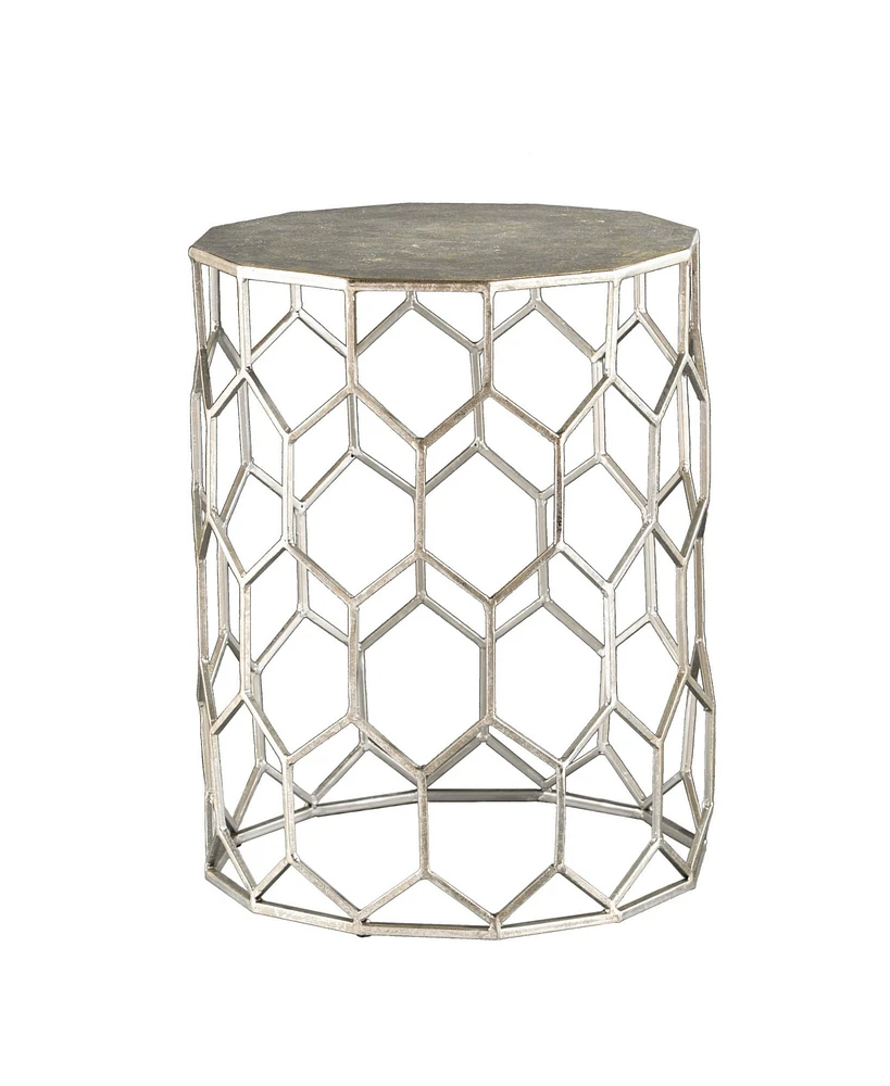 Honeycomb Hexagonal End Table for Modern Living Room or Bedroom