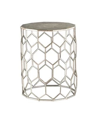 Honeycomb Hexagonal End Table for Modern Living Room or Bedroom