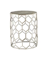 Honeycomb Hexagonal End Table for Modern Living Room or Bedroom