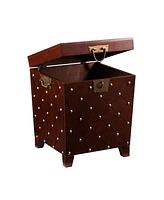 24" Brown Manufactured Wood Square End Table