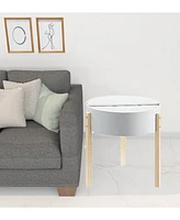 Elegant Manufactured and Solid Wood Round End Table for Your Living Space