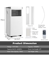 10000 Btu 3-in-1 Portable Air Conditioner with Remote Control