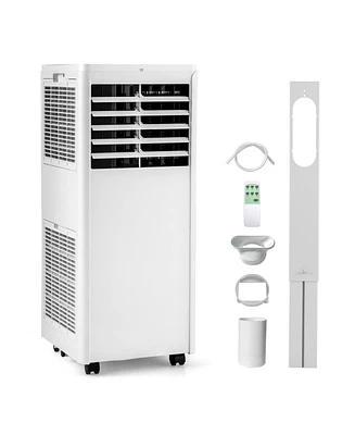 4-in-1 8000 Btu Portable Air Conditioner with Fan and Dehumidifier