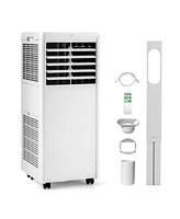 4-in-1 8000 Btu Portable Air Conditioner with Fan and Dehumidifier