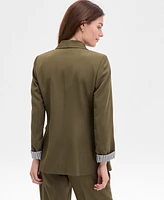 Tahari Asl Women's Brushed Woven Shawl-Collar Jacket