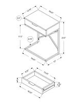 Modern Farmhouse End Table – Wood Top, Metal Base, Storage Drawer