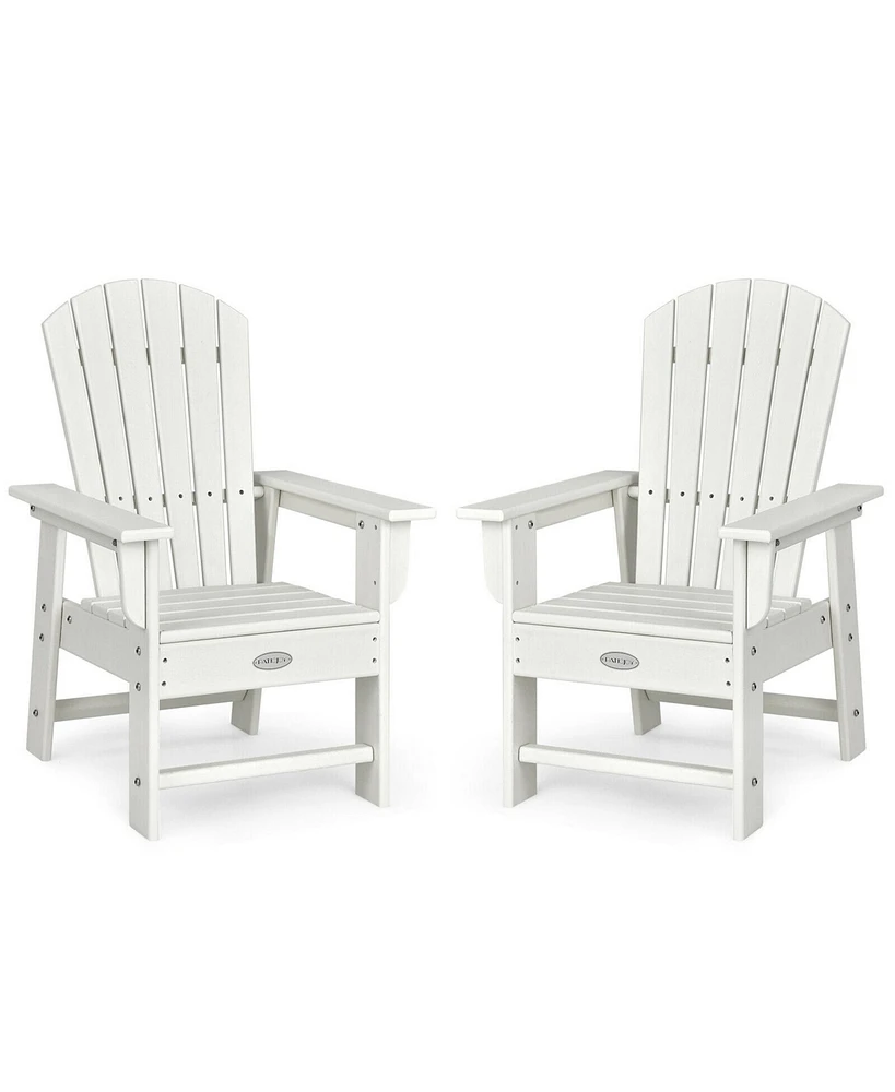 Gymax Set of 2 Kids Patio Adirondack Chair Armchair Weather Resistance Outdoor