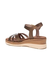 Women's Criss Cross Straps Low Wedge Sandals By Xti
