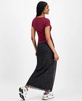 Hippie Rose Cap Sleeve T Shirt Floral Print Maxi Skirt