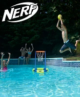 Franklin Sports Nerf Floating Pool Basketball Hoop and Football Target Net Set
