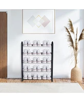 5-Tier Stackable Shoe Rack, 15-Pairs Sturdy Shoe Shelf Storage