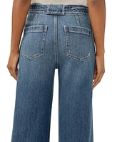 Silver Jeans Co. Women's Highly Desirable High Rise Belted Ultra-Wide Leg