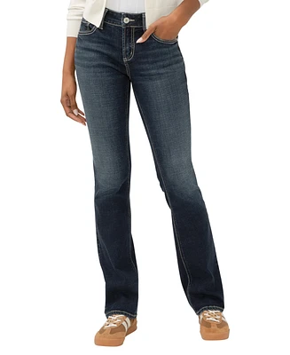 Silver Jeans Co. Women's Elyse Mid Rise Comfort Fit Slim Bootcut